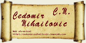 Čedomir Mihailović vizit kartica
